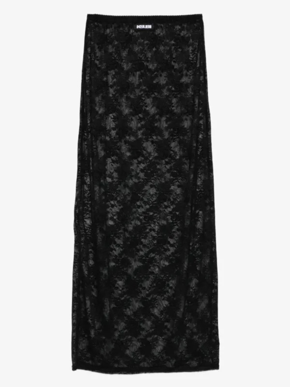 NWT $159 Black Lace Maxi Skirt stretchy and soft XL
